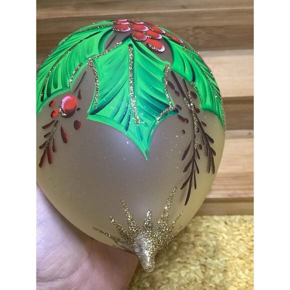 Glass Ornament Bellagio Italian Mouth Blown Hand Painted in Italy New In Box - Picture 8 of 12